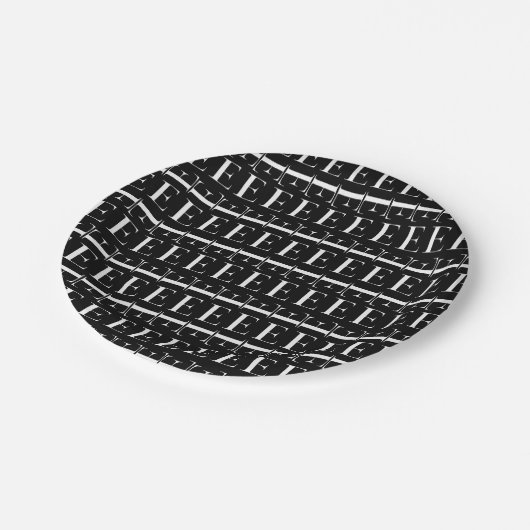 Monogram Initiaal letter E Papieren Bordje (Gekanteld)