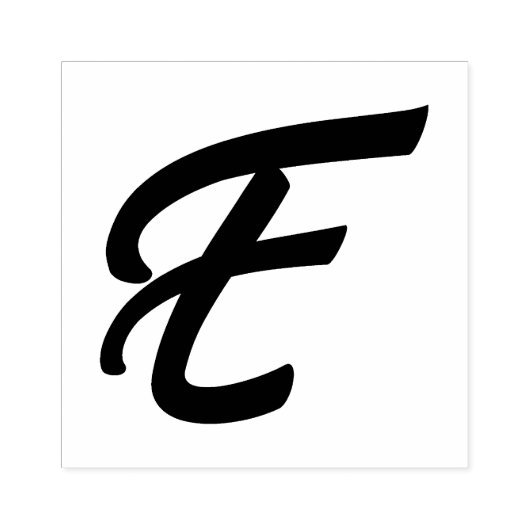 Monogram Initiaal letter E Rubberstempel (Afrduk)
