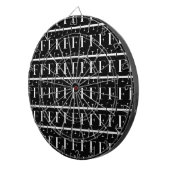 Monogram Initiaal letter F Dartbord (Voorkant Rechts)