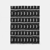 Monogram Initiaal letter F Fleece Deken (Voorkant)