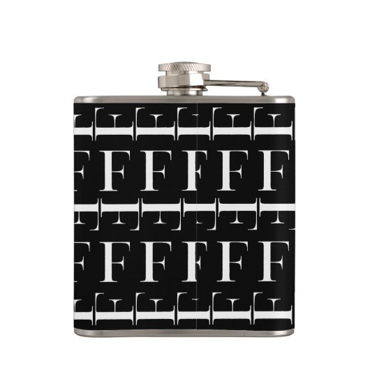 Monogram Initiaal letter F Heupfles (Achterkant)