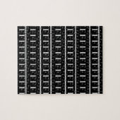 Monogram Initiaal Letter F, kies Achtergrondkleur Legpuzzel (Horizontaal)