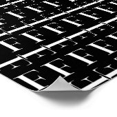 Monogram Initiaal letter F Poster (Hoek)