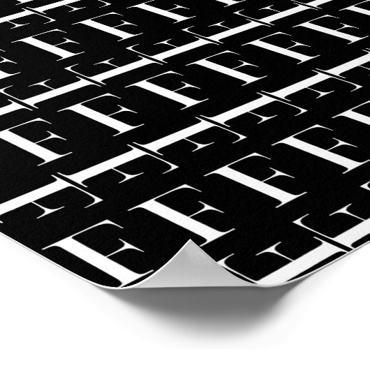 Monogram Initiaal letter F Poster (Hoek)