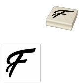 Monogram Initiaal letter F Rubberstempel (Gestempeld)