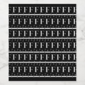 Monogram Initiaal letter F Wijn Etiket (Enkel label)