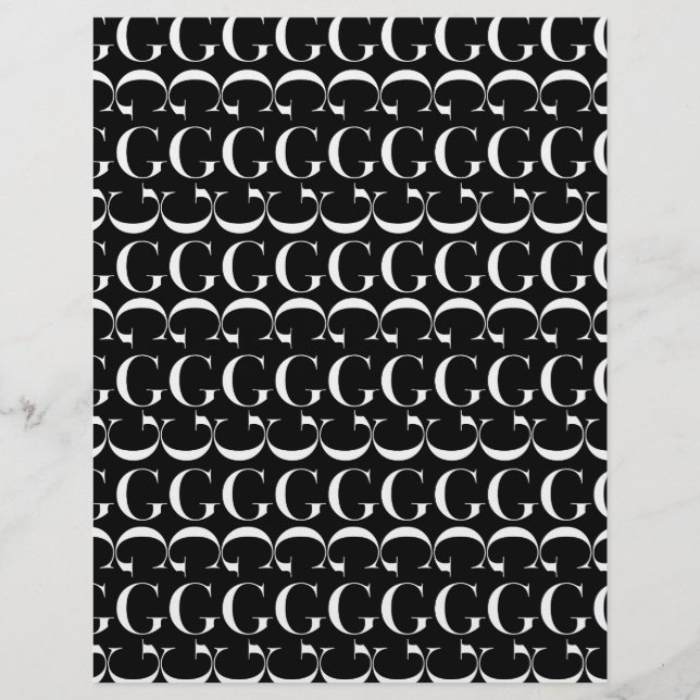 Monogram Initiaal Letter G (Voorkant)