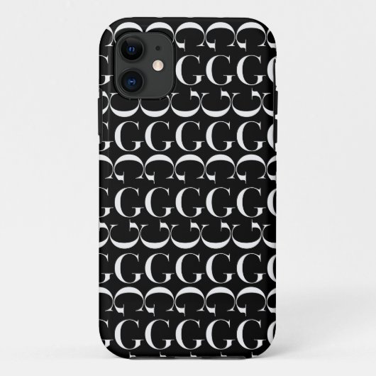 Monogram Initiaal Letter G Case-Mate iPhone Case (Achterkant)