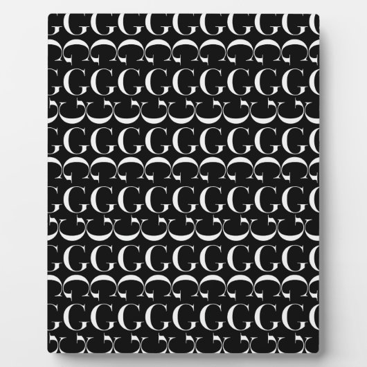 Monogram Initiaal Letter G Fotoplaat (Voorkant)