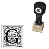 Monogram  initiaal letter G Rubberstempel (Gestempeld)