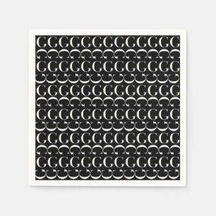 Monogram Initiaal Letter G Servet