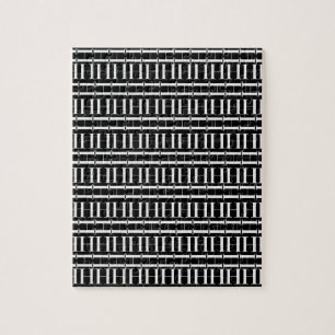 Monogram Initiaal Letter H, Kies Achtergrondkleur Legpuzzel