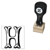 Monogram  initiaal letter H Rubberstempel (Gestempeld)