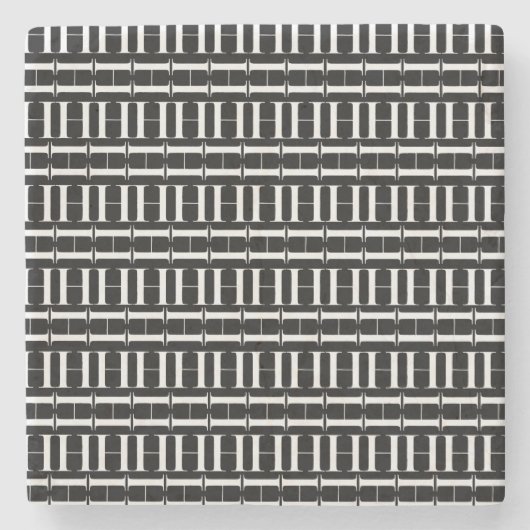 Monogram Initiaal letter H Stenen Onderzetter (Voorkant)