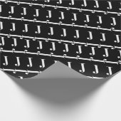 Monogram Initiaal letter J Cadeaupapier (Hoek)