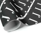 Monogram Initiaal letter J Cadeaupapier (Rol Hoek)