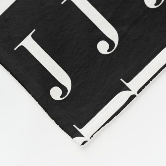 Monogram Initiaal letter J Fleece Deken (Hoek)