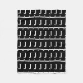 Monogram Initiaal letter J Fleece Deken (Voorkant)