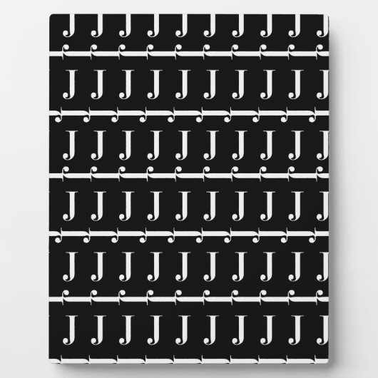 Monogram Initiaal letter J Fotoplaat (Voorkant)