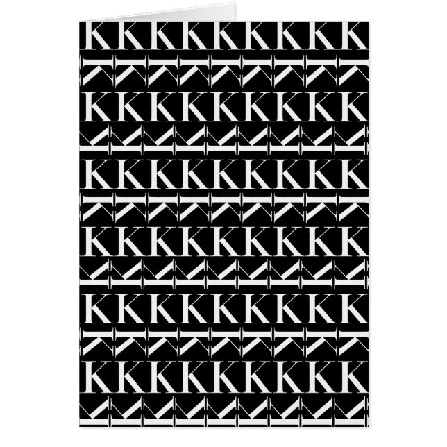 Monogram Initiaal letter K (Voorkant)