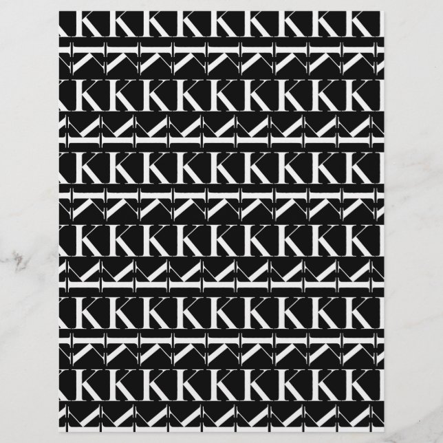 Monogram Initiaal letter K (Voorkant)