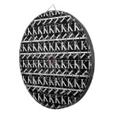 Monogram Initiaal letter K Dartbord (Voorkant Rechts)