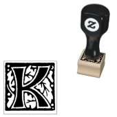 Monogram  initiaal letter K Rubberstempel (Gestempeld)