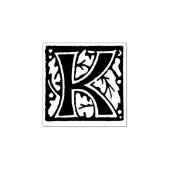 Monogram  initiaal letter K Rubberstempel (Afrduk)