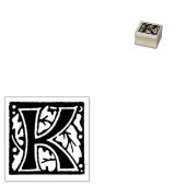 Monogram initiaal letter K Rubberstempel (Gestempeld)