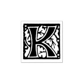 Monogram initiaal letter K Rubberstempel (Afrduk)