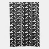 Monogram Initiaal letter K Theedoek (Verticaal)