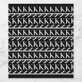 Monogram Initiaal letter K Wijn Etiket (Enkel label)