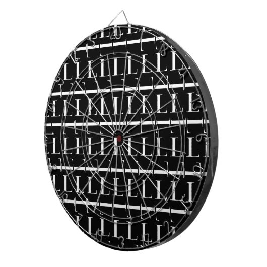 Monogram Initiaal Letter L Dartbord (Voorkant Rechts)