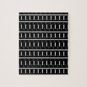 Monogram Initiaal Letter L Legpuzzel