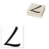 Monogram Initiaal Letter L Rubberstempel (Gestempeld)
