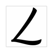 Monogram Initiaal Letter L Rubberstempel (Afrduk)