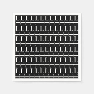 Monogram Initiaal Letter L Servet