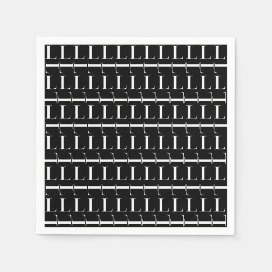 Monogram Initiaal Letter L Servet (Voorkant)