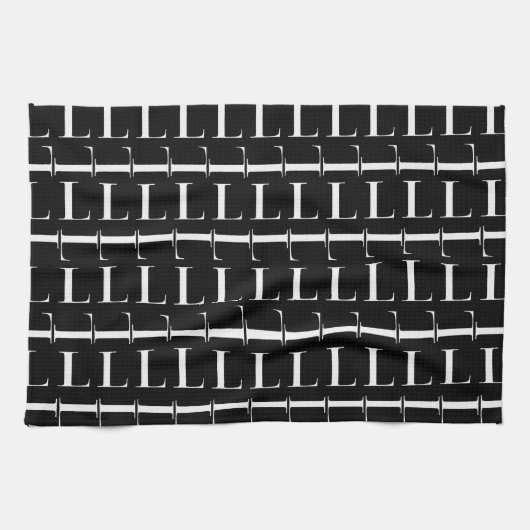 Monogram Initiaal Letter L Theedoek (Horizontaal)