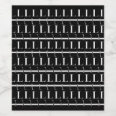 Monogram Initiaal Letter L Wijn Etiket (Enkel label)