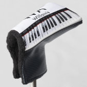 Monogram initiaal letter letter naam tekst piano m golfheadcover (3/4 voorkant)