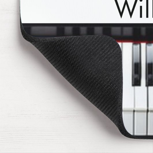 Monogram initiaal letter letter naam tekst piano m muismat (Hoek)