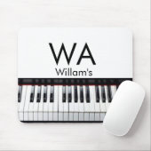 Monogram initiaal letter letter naam tekst piano m muismat (Met muis)