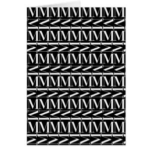 Monogram Initiaal letter M
