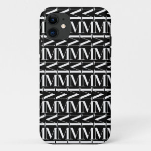 Monogram Initiaal letter M iPhone 11 Hoesje