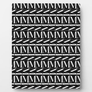 Monogram Initiaal letter M Fotoplaat