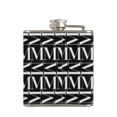 Monogram Initiaal letter M Heupfles (Achterkant)