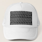 Monogram Initiaal Letter M, kies Achtergrondkleur Trucker Pet (Voorkant)