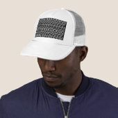 Monogram Initiaal Letter M, kies Achtergrondkleur Trucker Pet (In situ)