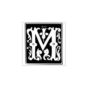 Monogram  initiaal letter M Rubberstempel